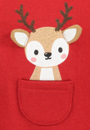 Animal Motif Sweatshirt - Bright Red