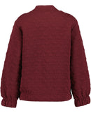 Zipped Sweat Jacket - Burgundy