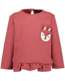 Animal Motif Sweatshirt - Mauve