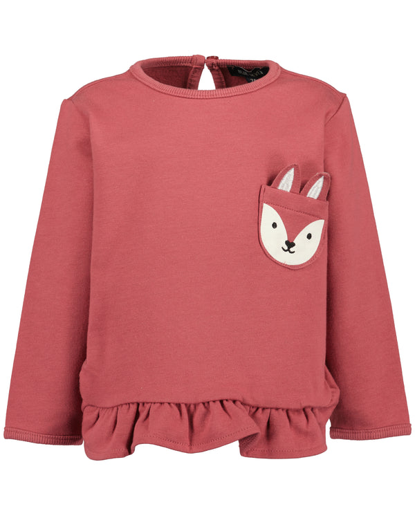 Animal Motif Sweatshirt - Mauve