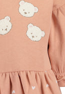 Animal Motif Dress - Mauve