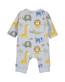 Animal Motif Romper - Light Blue