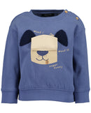 Animal Motif Sweatshirt - Jeans Blue