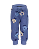Animal Motif Joggers - Jeans Blue