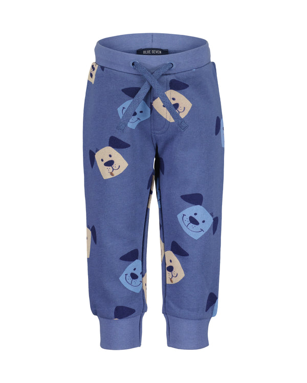 Animal Motif Joggers - Jeans Blue
