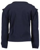 Ruffle Shoulder T-Shirt - Night Blue