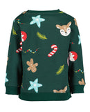 Animal Motif Sweatshirt - Fir