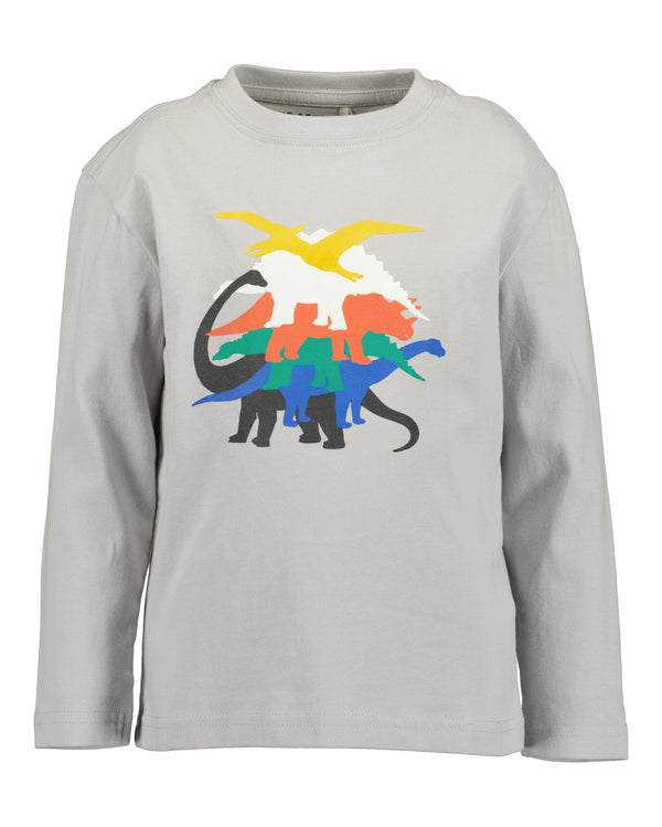 Dinosaur Long Sleeve T-Shirt - Medium Grey