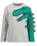 Dinosaur Long Sleeve T-Shirt - Medium Grey