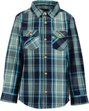 Boys Check Shirt - Night Blue