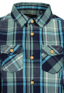 Boys Check Shirt - Night Blue