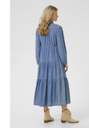 Cream Britt Dress - Medium Blue Denim