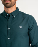 Long Sleeve Oxford Shirt - Dark Green