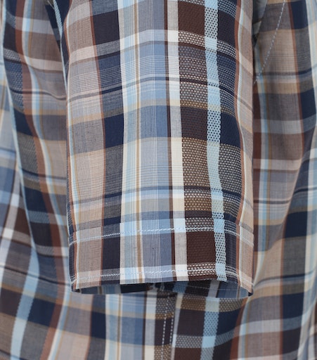 Comfort Fit Check Shirt - Light Blue