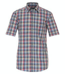 Short Sleeve Check Shirt - Light Blue