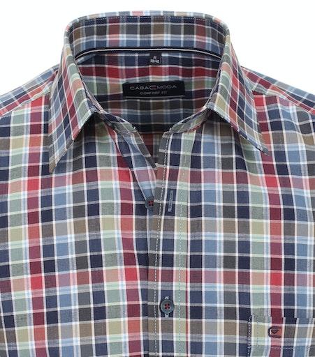 Short Sleeve Check Shirt - Light Blue