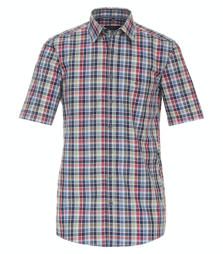 Short Sleeve Check Shirt - Light Blue