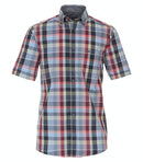Short Sleeve Check Shirt - Light Blue