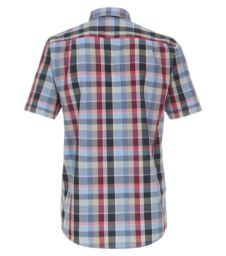 Short Sleeve Check Shirt - Light Blue
