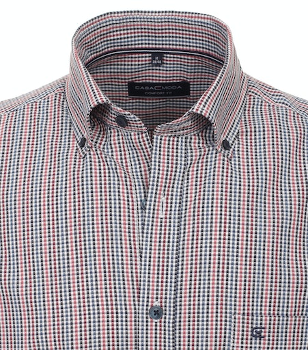 Short Sleeve Check Shirt - Red
