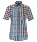 Short Sleeve Check Shirt - Tangarine