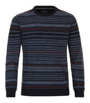 Round Neck Stripe Jumper - Bering Sea