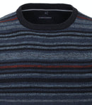 Round Neck Stripe Jumper - Bering Sea
