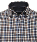 Comfort Fit Check Shirt - Beige