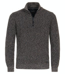 Plain Troyer Zip Jumper - Rain Drum