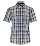 Check Short Sleeve Shirt - Light Blue