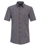 Short Sleeve Check Shirt - Light Blue