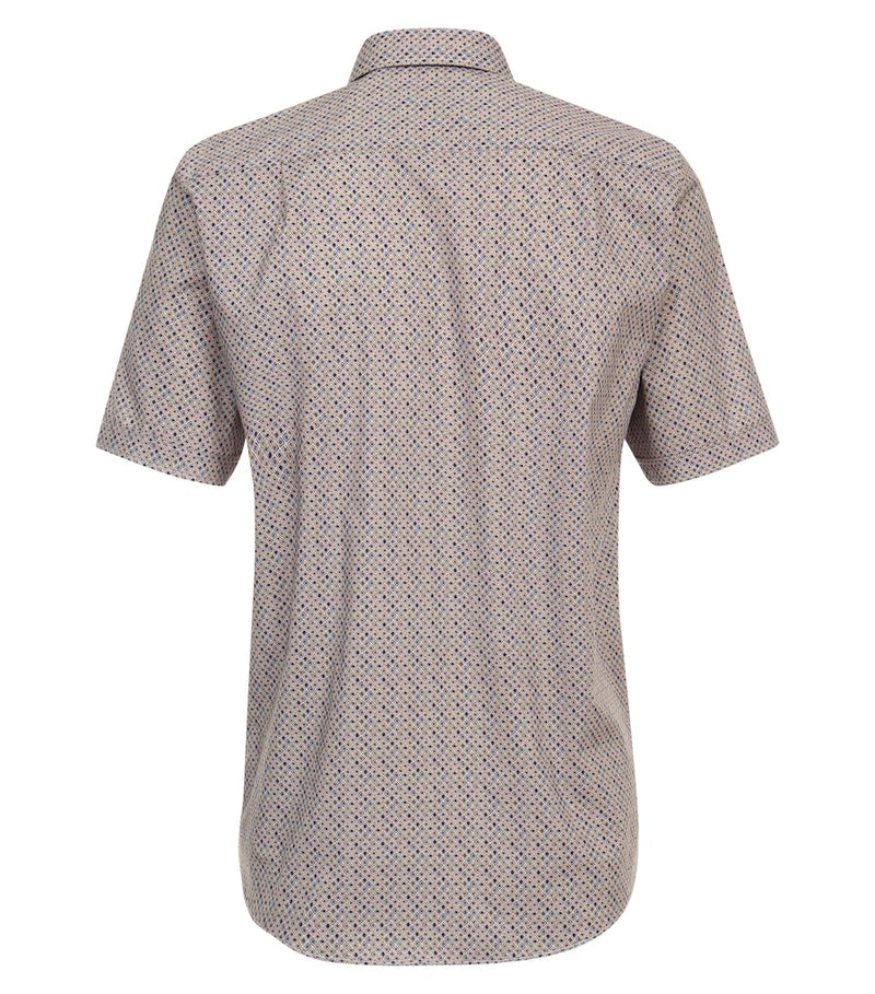 Short Sleeve Print Shirt - Blue
