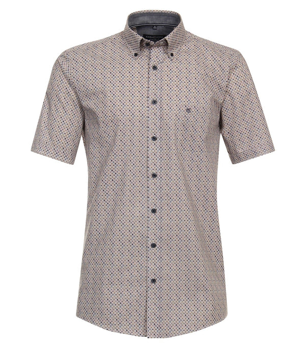 Short Sleeve Print Shirt - Blue
