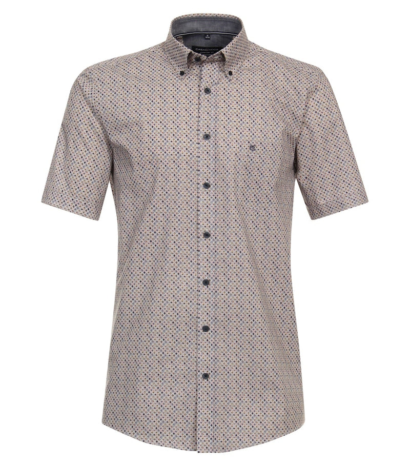 Short Sleeve Print Shirt - Blue