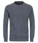 Plain Round Neck Jumper - Vintage Indigo