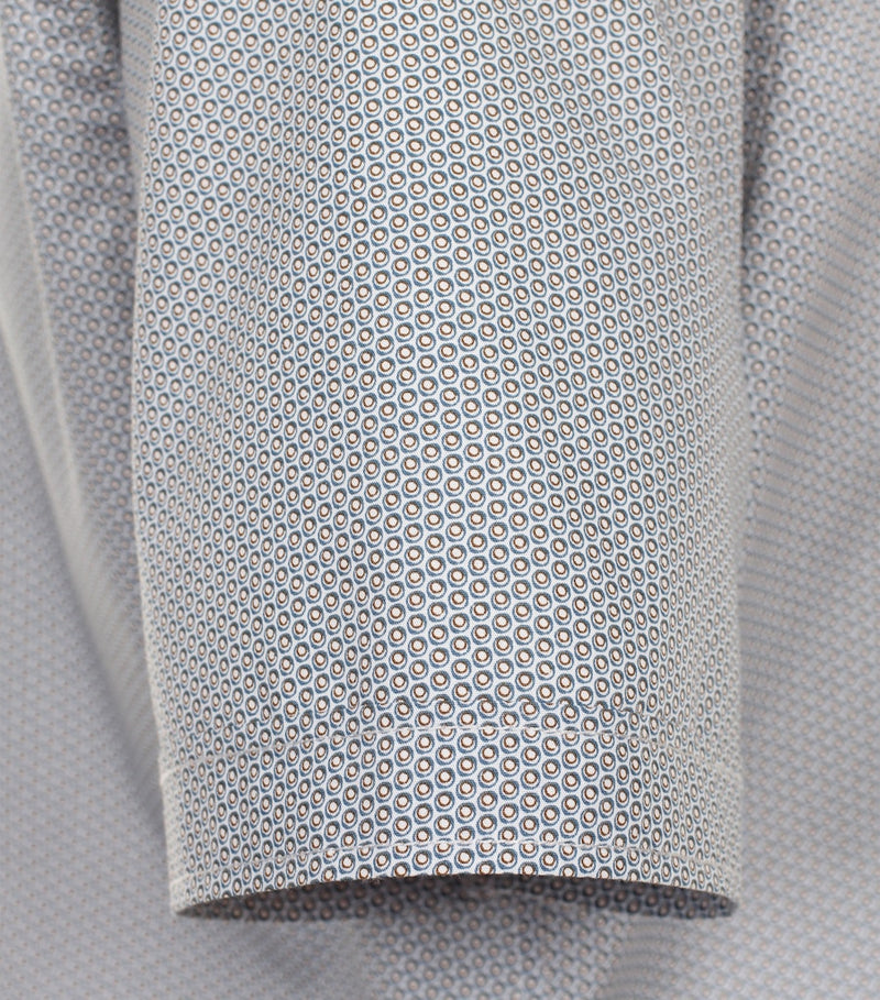 Print Short Sleeve Shirt - Brown