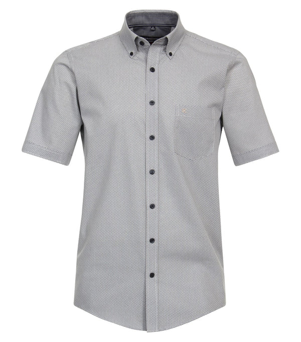 Print Short Sleeve Shirt - Brown