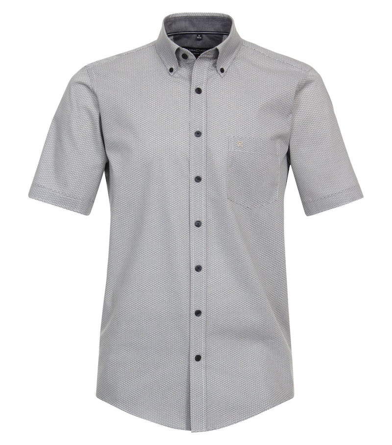 Print Short Sleeve Shirt - Brown