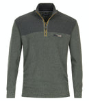 Plain Troyer Zip Jumper - Thyme