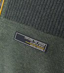 Plain Troyer Zip Jumper - Thyme