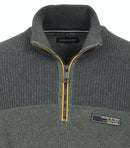 Plain Troyer Zip Jumper - Thyme