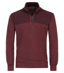 Plain Troyer Zip Jumper - Roan Rouge