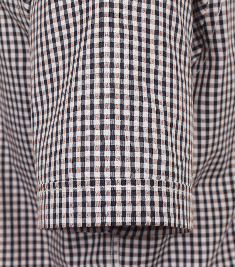 Check Short Sleeve Shirt - Tangarine