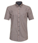 Check Short Sleeve Shirt - Tangarine