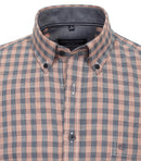 Check Short Sleeve Shirt - Tangarine