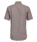 Check Short Sleeve Shirt - Tangarine