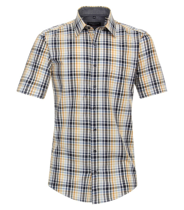 Casual Short Sleeve Shirt - Yellow
