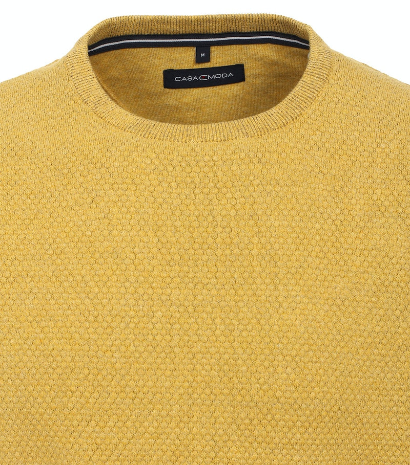 Plain Round Neck Jumper - Spicy Mustard