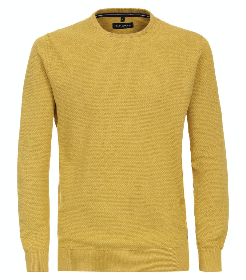 Plain Round Neck Jumper Spicy Mustard