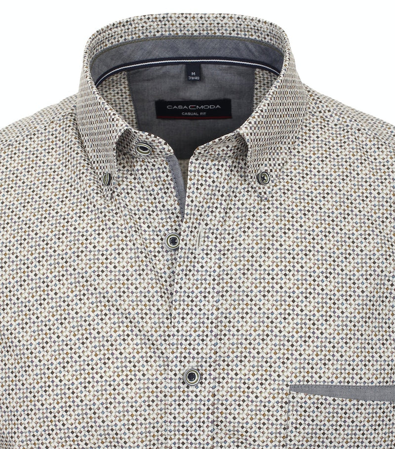 Print Casual Fit Shirt - Antracite